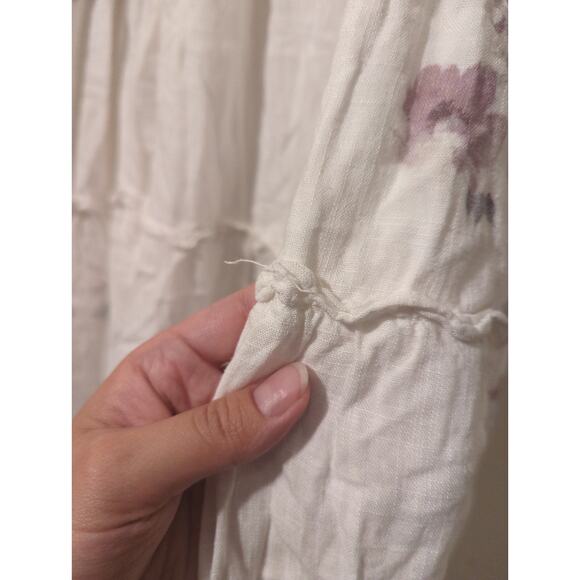 RTR Splendid Livia White Floral Print Split Neck Sleeveless Midi Dress Size XS - Picture 9 of 9